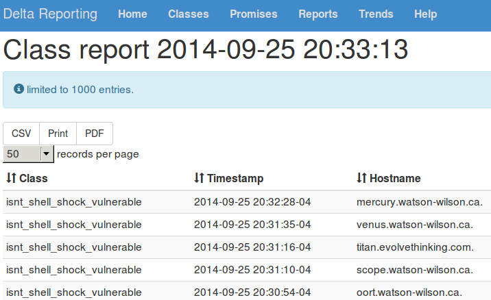 Hosts reported free of shell shock